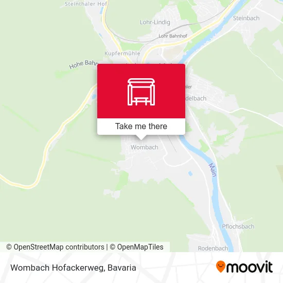 Wombach Hofackerweg map