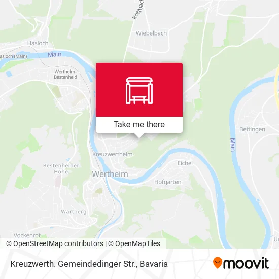 Карта Kreuzwerth. Gemeindedinger Str.