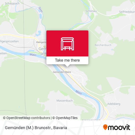 Gemünden (M.) Brunostr. map
