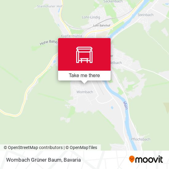 Wombach Grüner Baum map