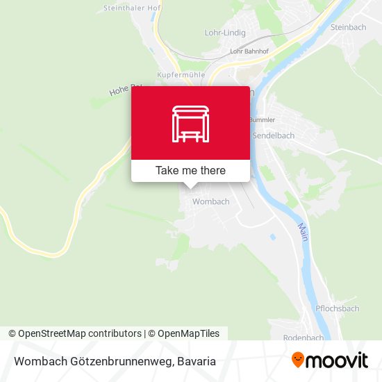 Wombach Götzenbrunnenweg map