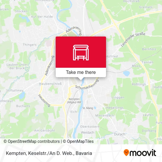 Карта Kempten, Keselstr./An D. Web.