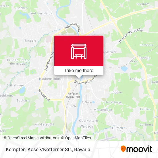 Карта Kempten, Kesel-/Kotterner Str.