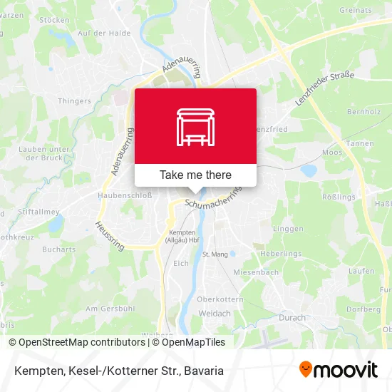 Карта Kempten, Kesel-/Kotterner Str.
