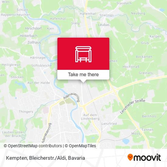 Карта Kempten, Bleicherstr./Aldi