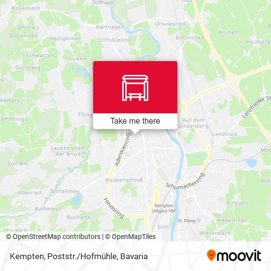 Kempten, Poststr./Hofmühle map