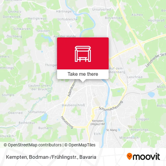 Карта Kempten, Bodman-/Frühlingstr.