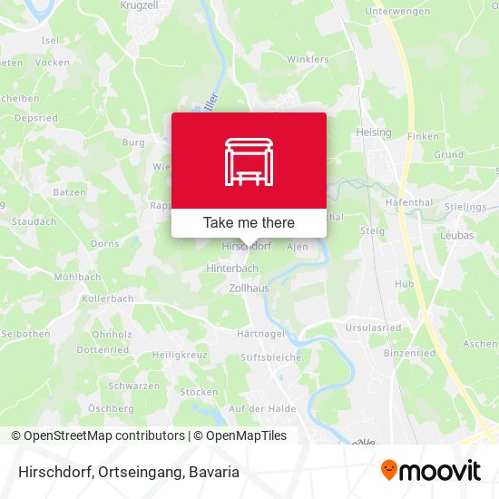 Hirschdorf, Ortseingang map