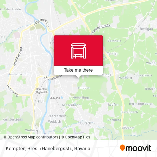 Карта Kempten, Bresl./Hanebergsstr.