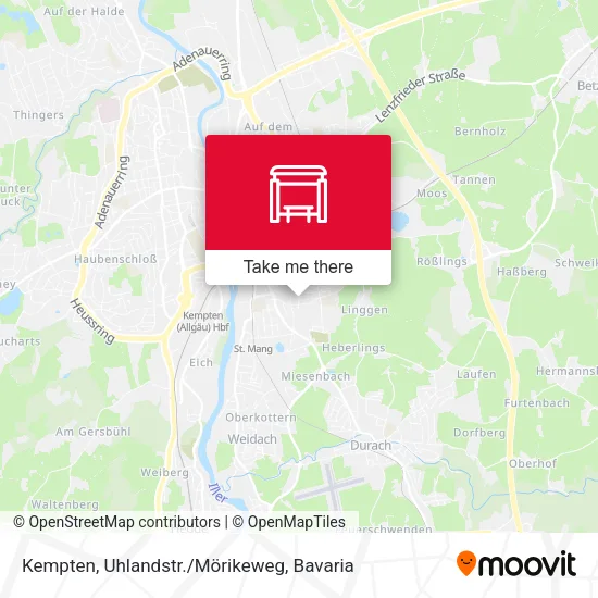 Kempten, Uhlandstr./Mörikeweg map
