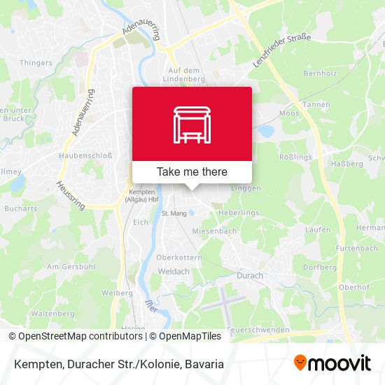 Карта Kempten, Duracher Str./Kolonie