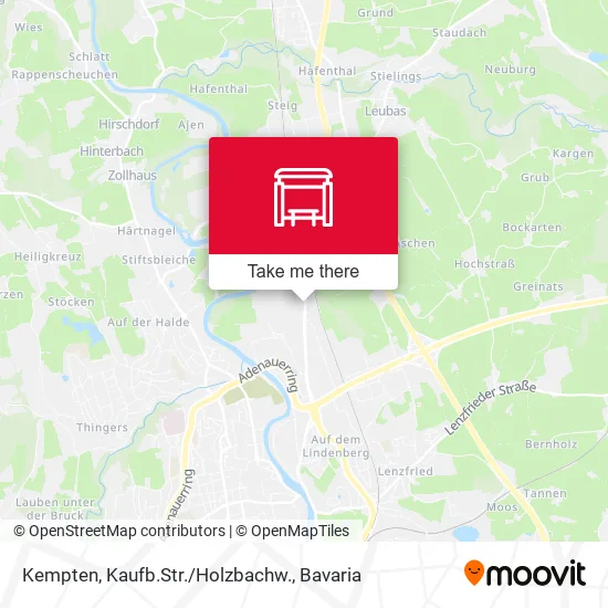 Карта Kempten, Kaufb.Str./Holzbachw.