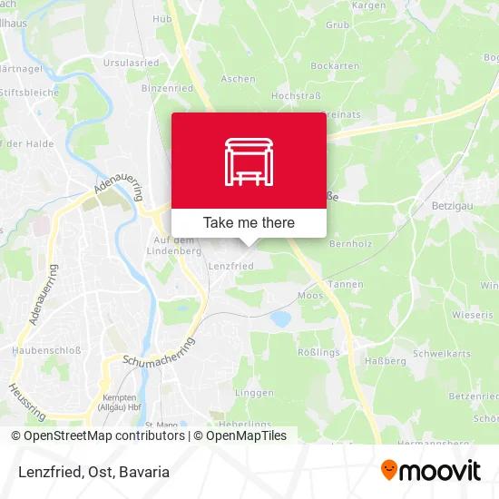 Карта Lenzfried, Ost