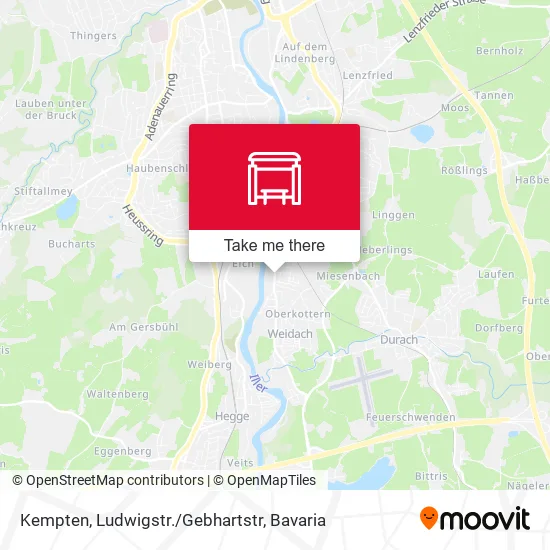 Карта Kempten, Ludwigstr./Gebhartstr