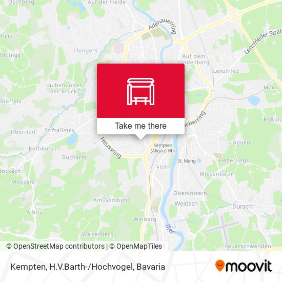 Kempten, H.V.Barth-/Hochvogel map