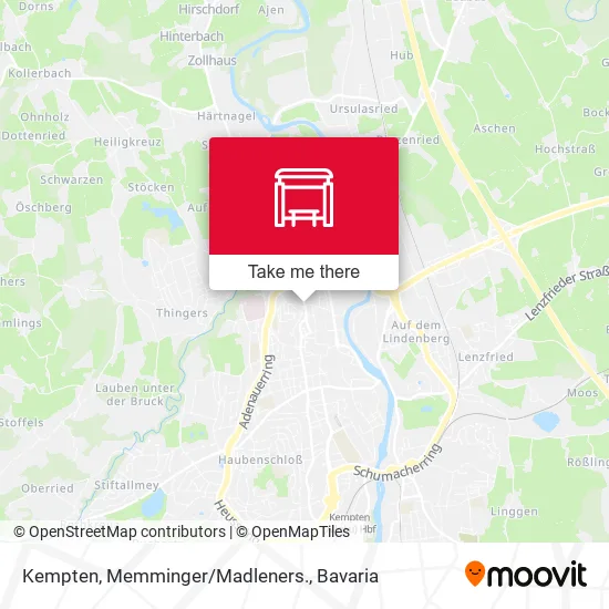 Карта Kempten, Memminger/Madleners.
