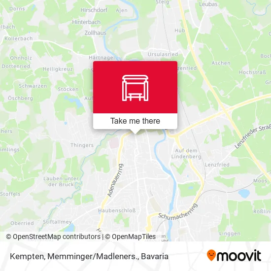 Карта Kempten, Memminger/Madleners.