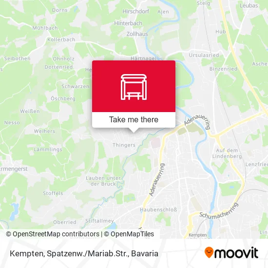 Карта Kempten, Spatzenw./Mariab.Str.