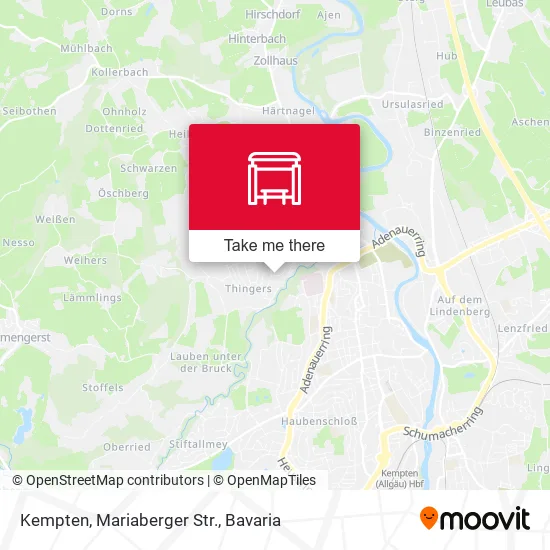Карта Kempten, Mariaberger Str.