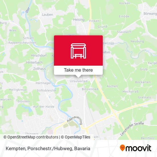 Kempten, Porschestr./Hubweg map