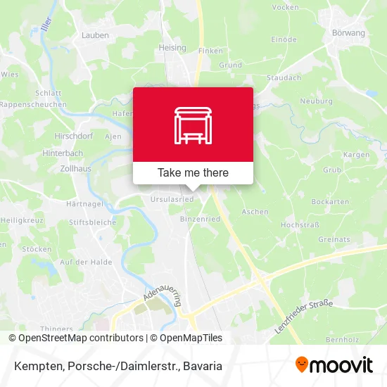 Карта Kempten, Porsche-/Daimlerstr.