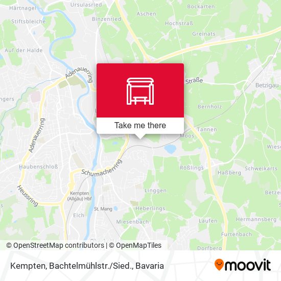 Kempten, Bachtelmühlstr./Sied. map