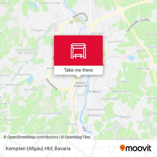 Kempten (Allgäu) Hbf map