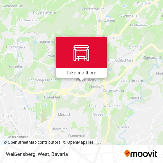 Карта Weißensberg, West