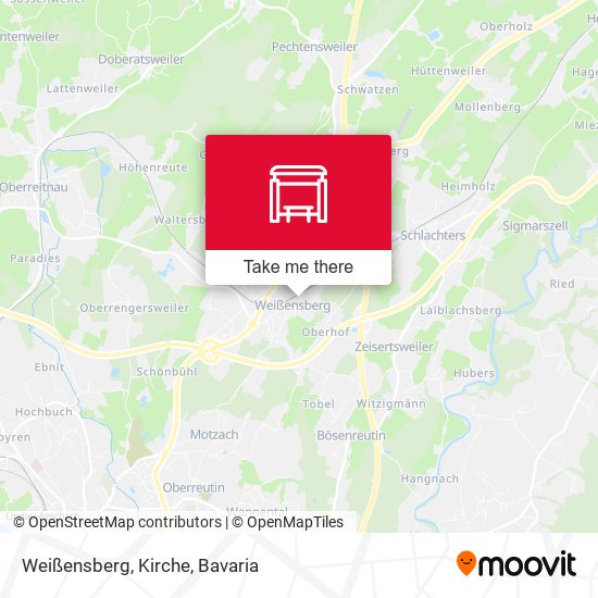 Weißensberg, Kirche map