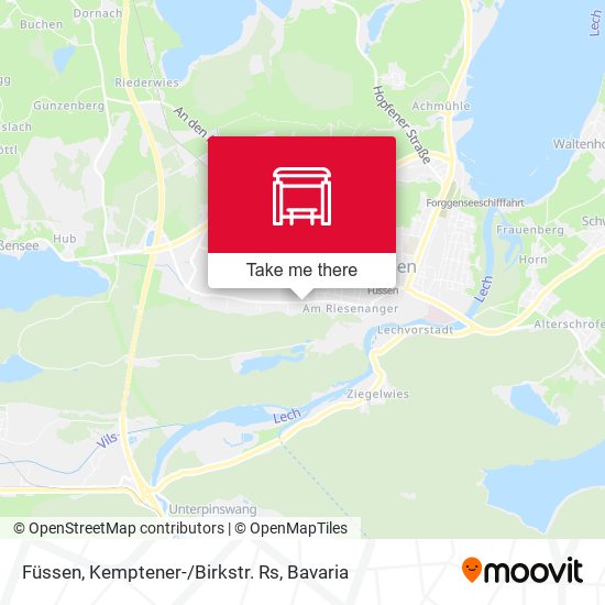 Füssen, Kemptener-/Birkstr. Rs map