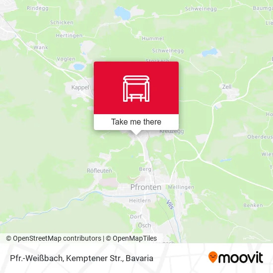 Карта Pfr.-Weißbach, Kemptener Str.