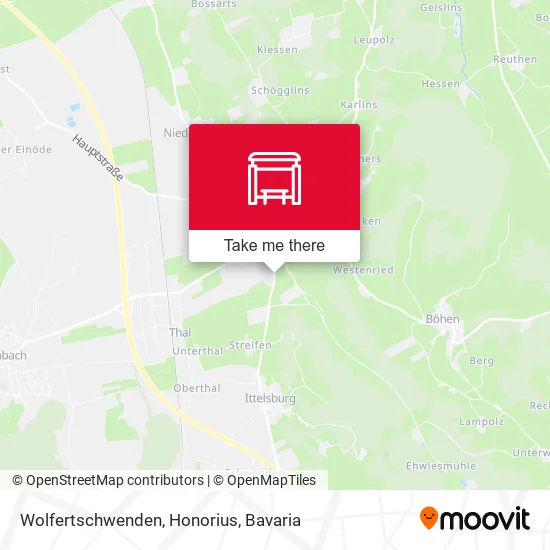 Карта Wolfertschwenden, Honorius