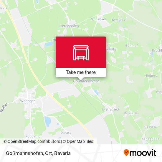 Goßmannshofen, Ort map