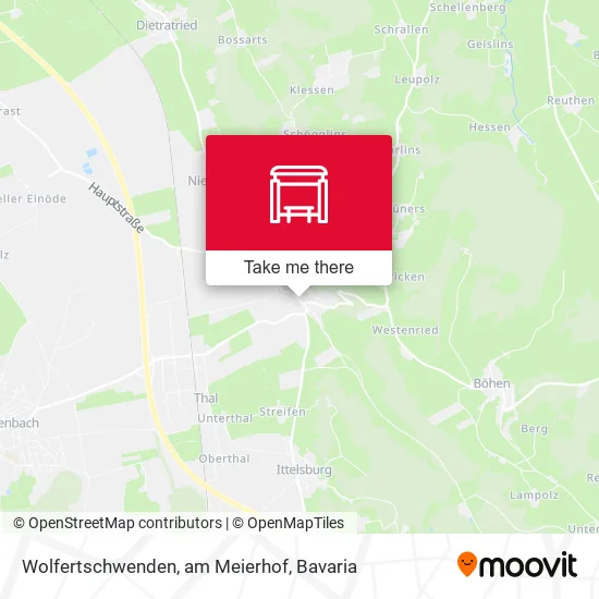 Карта Wolfertschwenden, am Meierhof