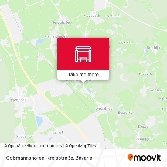 Goßmannshofen, Kreisstraße map