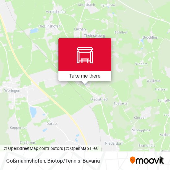 Goßmannshofen, Biotop/Tennis map