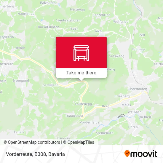 Карта Vorderreute, B308