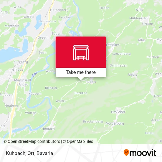 Карта Kühbach, Ort