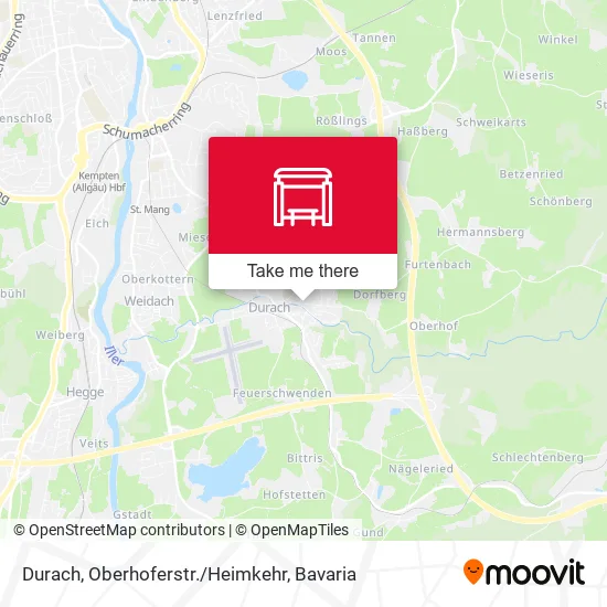 Карта Durach, Oberhoferstr./Heimkehr