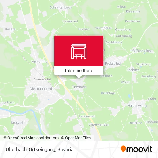 Карта Überbach, Ortseingang