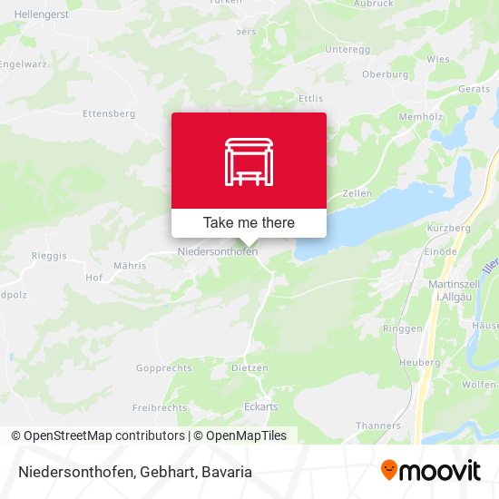 Niedersonthofen, Gebhart map