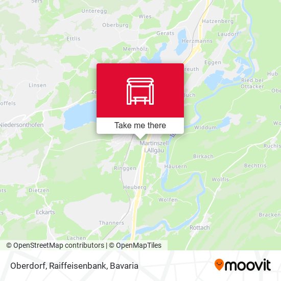 Oberdorf, Raiffeisenbank map