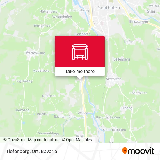 Карта Tiefenberg, Ort