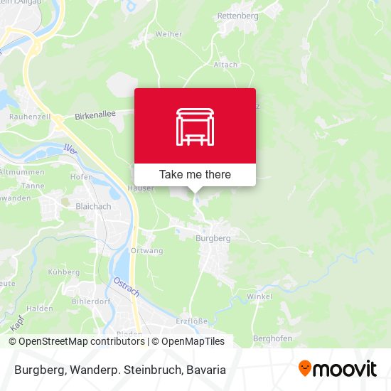 Burgberg, Wanderp. Steinbruch map
