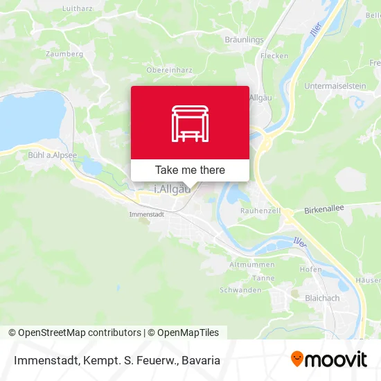 Карта Immenstadt, Kempt. S. Feuerw.