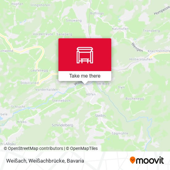 Weißach, Weißachbrücke map