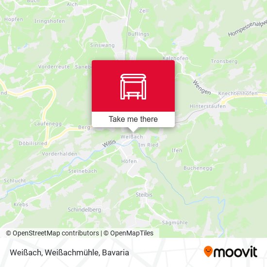 Weißach, Weißachmühle map