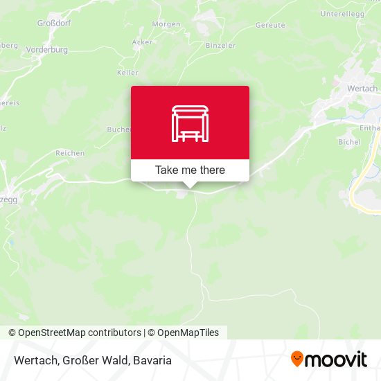 Wertach, Großer Wald map