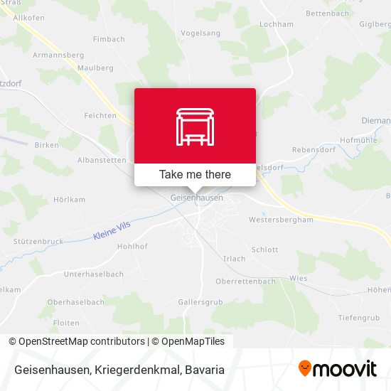 Geisenhausen, Kriegerdenkmal map