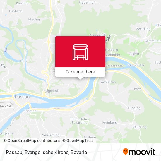 Passau, Evangelische Kirche map